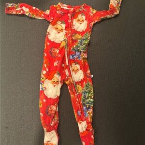 Bums & Roses 3-6 month Festive Red Santa Kids One Piece
